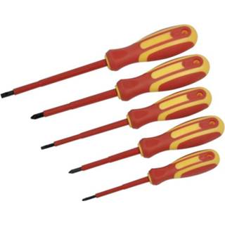 👉 Schroevendraaierset AVIT VDE 5-delig Plat, Kruiskop Pozidriv 5013969991123