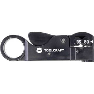 Kabelstripper TOOLCRAFT 1490347 Geschikt voor Coaxkabel RG6, RG58, RG59, RG62 4016139094960