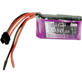 👉 Accupack Hacker LiPo 7.4 V 350 mAh Aantal cellen: 2 25 C Softcase Open kabeleinden 4250320233343