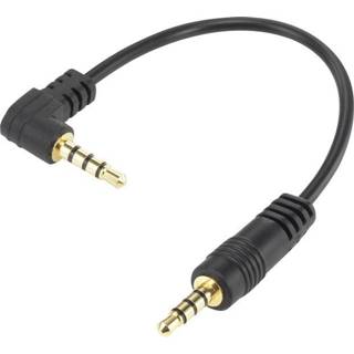 👉 Audiokabel zwart SpeaKa Professional Jackplug Audio Kabel [1x male 3.5 mm - 1x mm] 0.09 m Vergulde steekcontacten 4016139005829