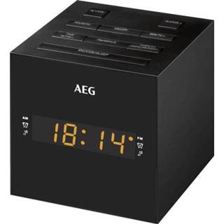 Wekkerradio zwart AEG MRC 4150 FM USB 4015067000616