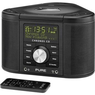 👉 Wekkerradio zwart Pure Chronos CD Serie II DAB+ AUX, CD, DAB+, FM 759454816452