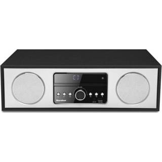 👉 Tafelradio zwart zilver Karcher DAB 4500CD DAB+ AUX, CD, FM, USB, Bluetooth Zwart, 4000420866596