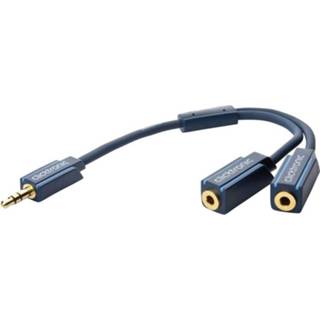 👉 Blauw Clicktronic Jackplug Audio Y-adapter [1x male 3.5 mm - 2x female mm] 4040849704918