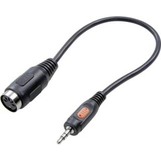 👉 SpeaKa Professional DIN-aansluiting / Jackplug Audio Adapter [1x Jackplug male 3.5 mm - 1x Diodebus 5-polig (DIN)] Zwart