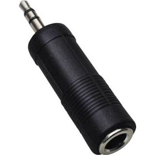 👉 Audio adapter zwart BKL Electronic Jackplug [1x male 3.5 mm - 1x female 6.3 mm] 2050000241000