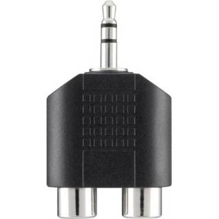 👉 Zwart Belkin Jackplug / Cinch Audio Y-adapter [1x male 3.5 mm - 2x Cinch-koppeling] 722868847169