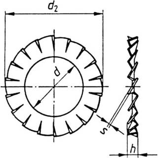 Lamellenschijf Lamellenschijven Binnendiameter: 4.3 mm M4 DIN 6798 Verenstaal 100 stuks TOOLCRAFT A4,3 D6798 194754 4016138283594