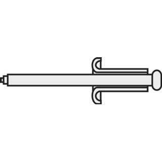 Blindklinknagel staal aluminium (� x l) 4 mm 5 TOOLCRAFT 194729 A4*5 D7337-AL/ST 10 stuks 4016138389081