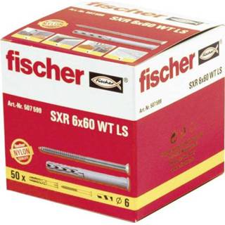 👉 Fischer 507601 Kozijnpluggen SXR met houtschroef Nylon pluggen en houtschroeven 1 set