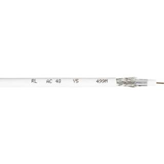 👉 Wit Interkabel AC 48 Coaxkabel Buitendiameter: 6.90 mm 75 â