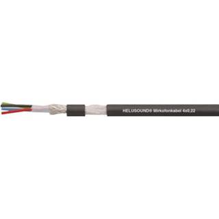 👉 Microfoon kabel zwart Helukabel 400041 Microfoonkabel 4 x 0.22 mmÂ² Per meter 2050001734679