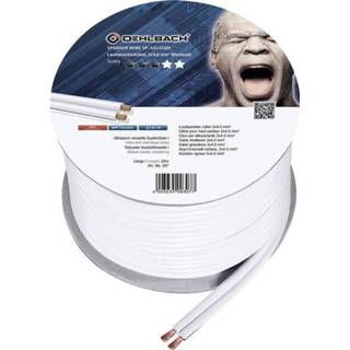 Oehlbach 307 Luidsprekerkabel mm² wit SPEAKER WIRE SP-40 Luidsprekerkabel wit Oehlbach 307 2 x 4.00 mm² 20 m 4003635003077