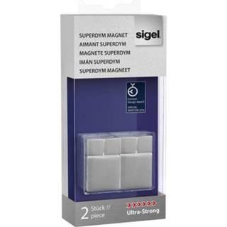 👉 Zilver Sigel SuperDym C30 Ultra-Strong Cube-Design (b x h d) 20 30 mm 2 stuks GL707 4004360843136