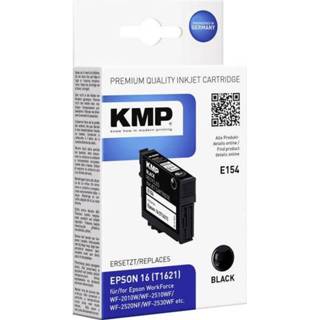 Inkt cartridge zwart KMP vervangt Epson T1621 (16) Compatibel E154 1621,4801 4011324816211