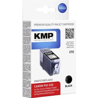 Inkt cartridge zwart KMP vervangt Canon PGI-520 Compatibel C72 1508,0001 4011324150810