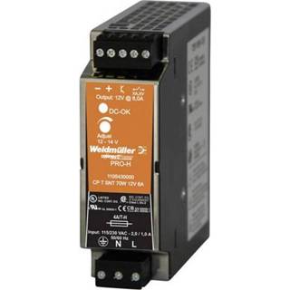 👉 Netvoeding WeidmÃ¼ller CP T SNT 70W 12V 6A Din-rail 12 V/DC 6 A 70 W 1 x 4032248880591