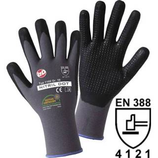 👉 Leipold + Döhle 1166 NITRILE DOT fijn gebreide handschoen Maat (handschoen): 9, L