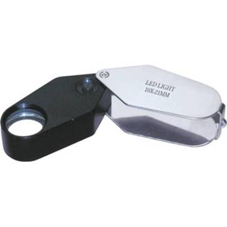 Inslagloep Met LED-verlichting Vergrotingsfactor: 10 x Lensgrootte: (Ã) 21 mm 4018386009490
