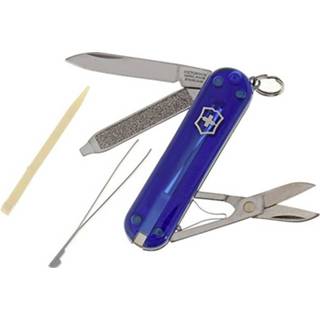 Zwitsers zakmes blauw transparant Victorinox Classic 0.6223.T2 Aantal functies: 7 (transparant) 7611160013705