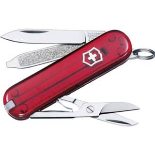 Zwitsers zakmes rood transparant Victorinox Classic 0.6223.T Aantal functies: 7 (transparant) 7611160013675