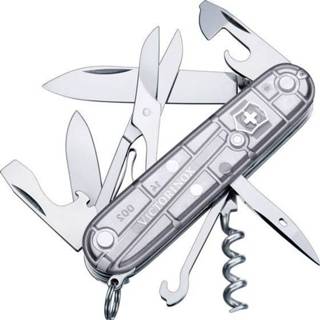 👉 Zwitsers zakmes transparant zilver Victorinox Climber 1.3703.T7 Aantal functies: 14 (transparant) 7611160015457