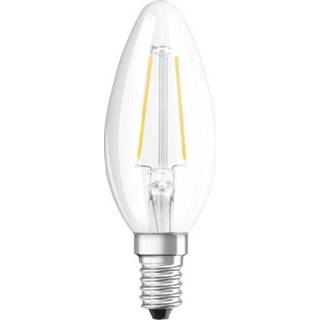 👉 Ledlamp a++ OSRAM LED-lamp E14 Kaars 1.6 W = 15 Warmwit Energielabel: Filament / Retro-LED 1 stuks 4052899400306