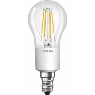 👉 Ledlamp a++ OSRAM LED-lamp E14 Kogel 4.5 W = 40 Warmwit Energielabel: Dimbaar, Filament / Retro-LED 1 stuks 4052899961845