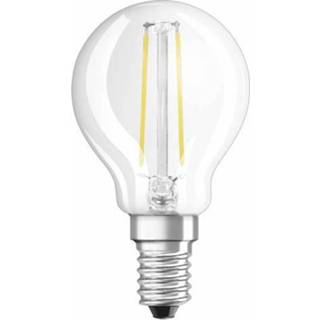👉 Ledlamp a++ OSRAM LED-lamp E14 Kogel 1.6 W = 15 Warmwit Energielabel: Filament / Retro-LED 1 stuks 4052899400320