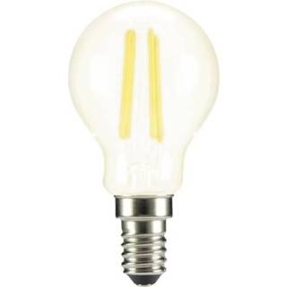 👉 Ledlamp a++ Sygonix LED-lamp E14 Kogel 4 W = 37 Warmwit Energielabel: Filament / Retro-LED 1 stuks 4016139083698