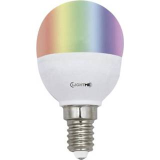 👉 Ledlamp LightMe LED-lamp E14 Kogel 5 W = 25 RGBW Energielabel: A Colorchanging, Dimbaar, Incl. afstandsbediening 1 stuks 4020856851928