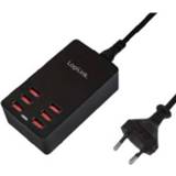 👉 Thuislader USB-oplader LogiLink PA0139 (Thuislader) Uitgangsstroom (max.) 6400 mA 6 x USB Automatische detectie 4052792041637