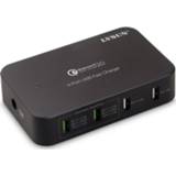 👉 USB-laadstation LVSUN Smart 4-Port LS-Q4U (Thuis, Auto, Vrachtwagenlader) Uitgangsstroom (max.) 10200 mA 4 x USB 2.0 bus A, 3.0 A Qualcomm Quick Charge 4260029481266