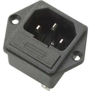 👉 Zwart Euronorm-connector C14 stekker, inbouw verticaal totaal aantal polen: 3 10 A 1 stuk 2050004880328