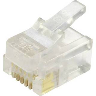 👉 Platte kabel glas Modulaire stekker niet-afgeschermd voor kabels Stekker, recht Aantal polen: 6P6C 940-SP-3066 (helder) BEL Stewart Connectors 1 stuks 2050002291218