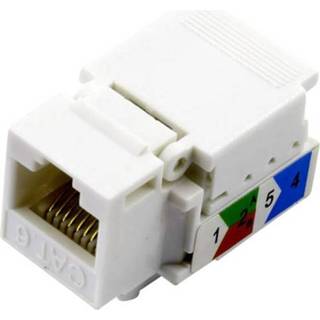 Koppeling wit RJ45-koppeling, CAT 6 Koppeling, recht TRU COMPONENTS 1 stuks 2050004685800