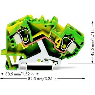 👉 Groen geel Aardingsklem 10 mm Veerklem Toewijzing: Terre Groen-geel WAGO 784-607 25 stuks 4045454084752
