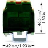 👉 Groen geel Aardingsklem 16 mm Schroeven Toewijzing: Terre Groen-geel WAGO 400-465/465-111 20 stuks 4017332525107