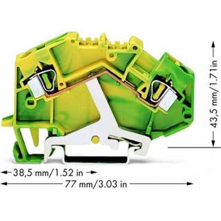👉 Groen geel Aardingsklem 6 mm Veerklem Toewijzing: Terre Groen-geel WAGO 781-607 50 stuks 4045454084691