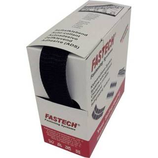 👉 Klittenband zwart Fastech om vast te plakken Paddenstoel (l x b) 5 m 25 mm 7640108880499