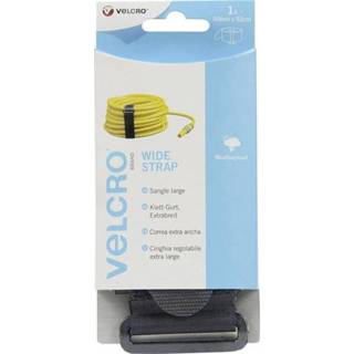 👉 Klittenband zwart VELCROÂ® brand VEL-EC60329 met riem Haak- en lusdeel (l x b) 920 mm 50 1 stuks 5030610603297