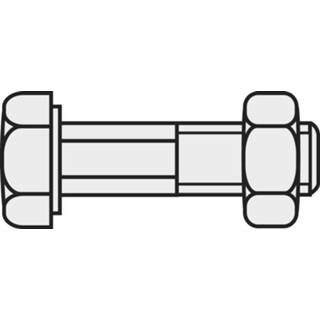 Zeskantbout staal Zeskantbouten M8 30 mm Buitenzeskant (inbus) DIN 601 verzinkt 20 stuks TOOLCRAFT 827865 4016138314878