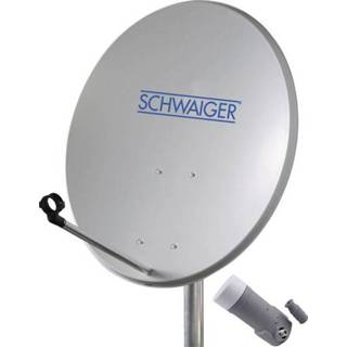 Satellietschotel grijs Schwaiger satellietinstallatie voor 1 satelliet - 60 cm, lichtgrijs, LNB aansluiting 4004005112818
