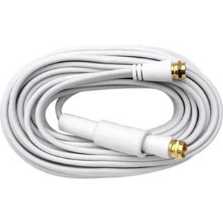 👉 Antenne wit Axing Antenne, Satelliet Kabel [1x F-stekker - 1x F-stekker] 10 m 75 dB Vergulde steekcontacten 7611682000108