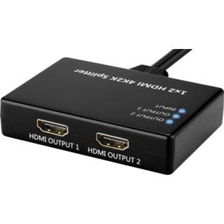 👉 Zwart 2 poorten HDMI-splitter Basetech Ultra HD-geschikt N/A 4016139094854