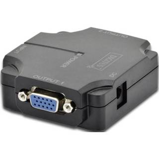 👉 Zwart VGA-splitter 2 poorten Digitus Professional DS-41120-1 1920 x 1080 pix 4016032323839