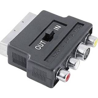 👉 Zwart SCART / Composite cinch S-Video AV Adapter [1x SCART-stekker - 3x Cinch-koppeling, bus] 0 m Hama 4007249423573
