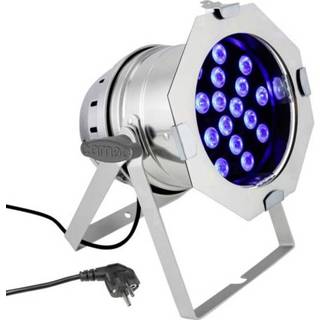 👉 Zilver LED PAR-schijnwerper Cameo PAR 64 CAN TRI 3W PS Aantal LEDs: 18 x 3 W 4049521126659