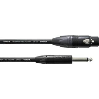 👉 Adapterkabel zwart XLR [1x XLR-bus - 1x Jackplug male 6.3 mm] 5 m Cordial CPM FP 4250197614900