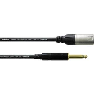👉 XLR Verbindingskabel [1x XLR-stekker - 1x Jackplug male 6.3 mm] 7.50 m Zwart Cordial CCM 7,5 MP